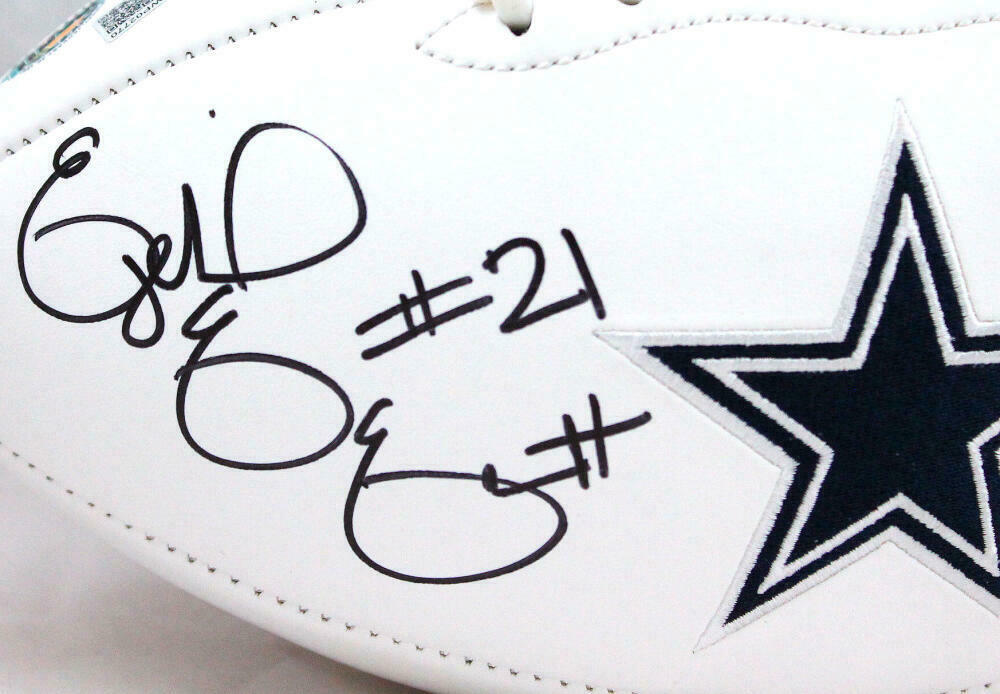 Ezekiel Elliott Autographed Dallas Cowboys Logo Football- (BAS COA)