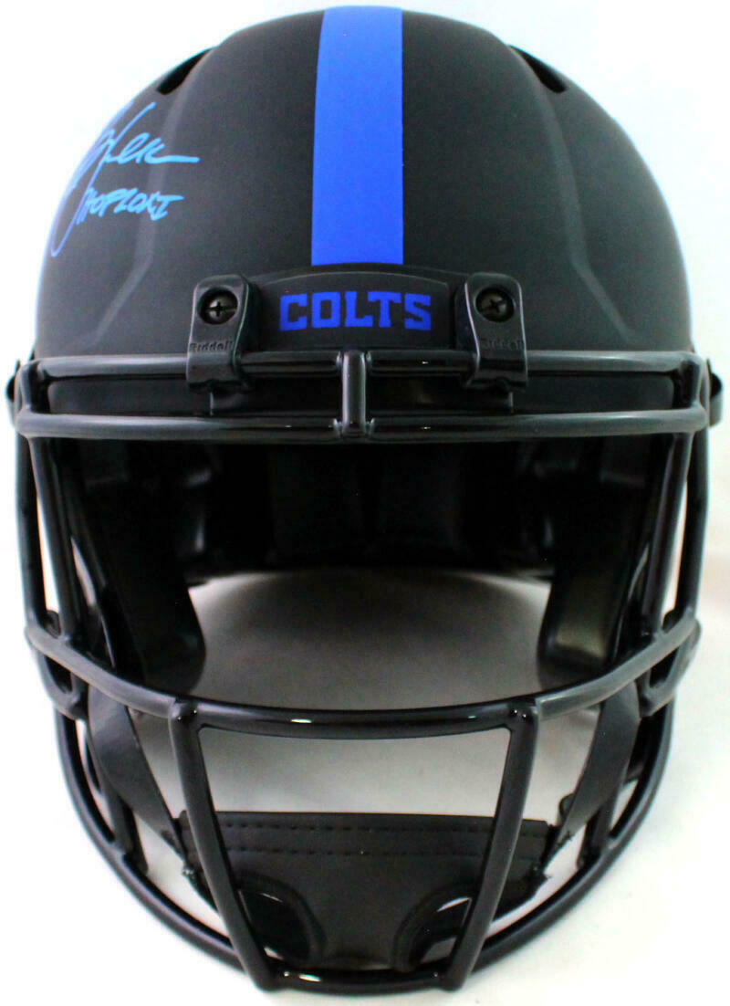 Marshall Faulk Indianapolis Colts Signed Authentic Eclipse F/S Helmet w/ HOF (BAS COA)