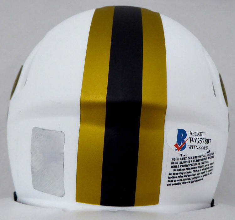 Drew Brees New Orleans Saints Signed Lunar Eclipse Speed Mini Helmet (Smudged) WG57807 (BAS COA)