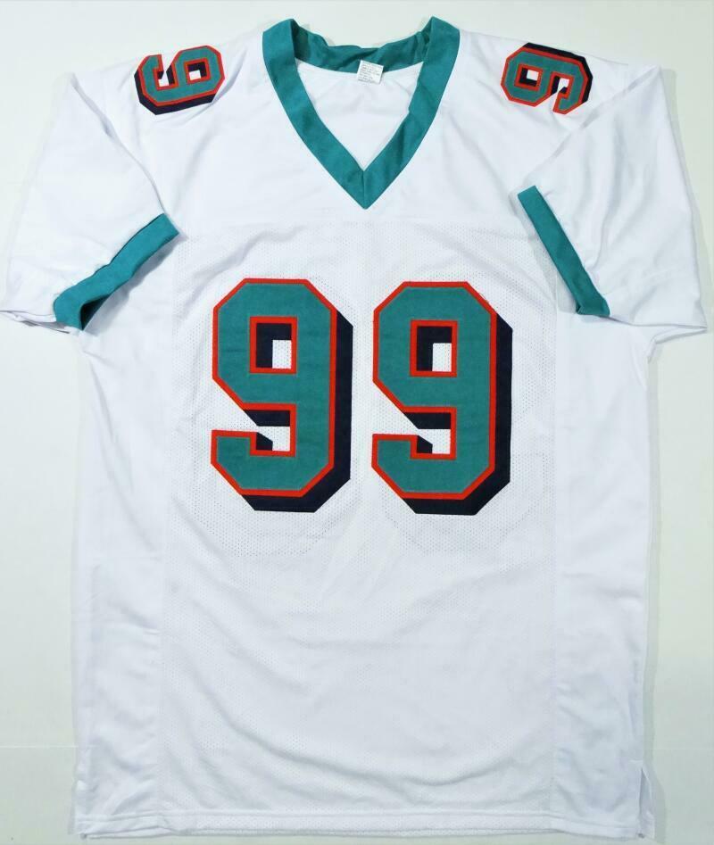 Jason Taylor Miami Dolphins Signed White Pro Style Jersey (JSA COA)