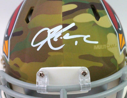 Kyler Murray Arizona Cardinals Signed Camo Mini Helmet *FRONT (BAS COA)