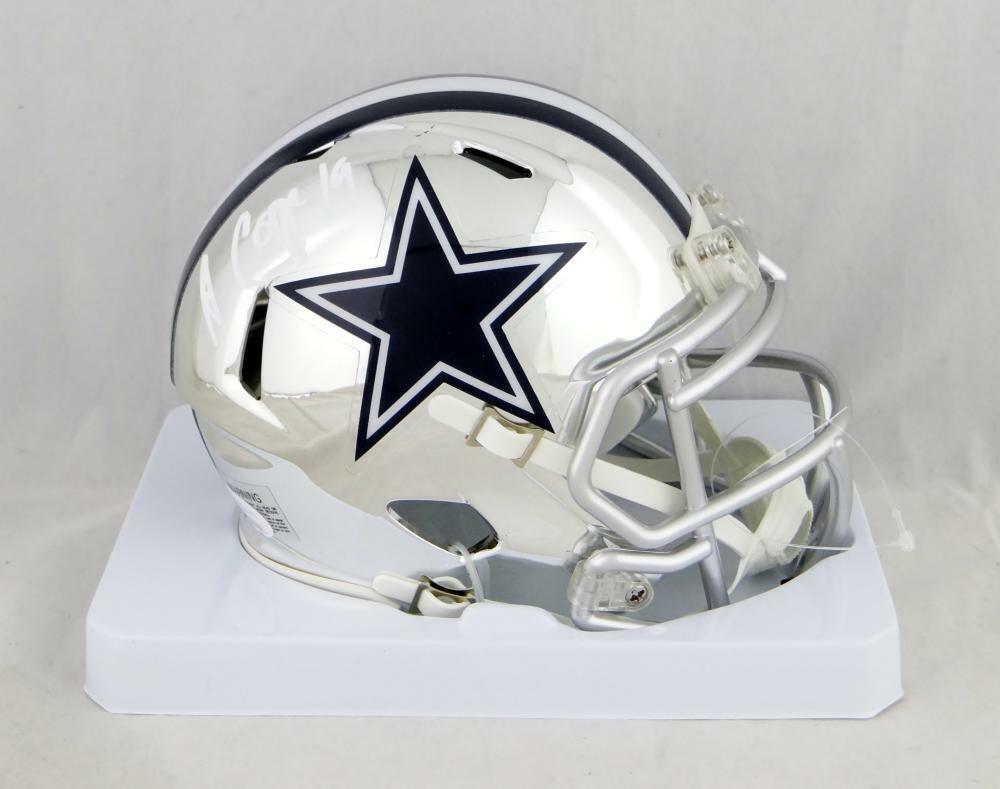 Amari Cooper Dallas Cowboys Signed Chrome Mini Helmet (JSA COA)