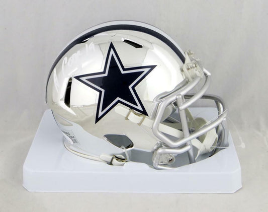 Amari Cooper Dallas Cowboys Signed Chrome Mini Helmet (JSA COA)