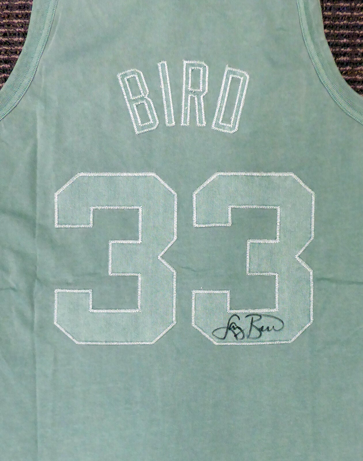 Larry Bird Autographed Boston Celtics Mitchell and Ness Basketball Jersey - BAS COA