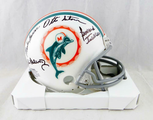72 Dolphins Miami Dolphins Signed TB Mini Helmet with 9 Signatures *Dolphins 1 (JSA COA), , 