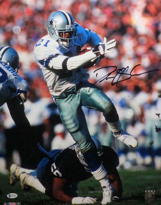 Deion Sanders Signed Dallas Cowboys 16x20 Vs Raiders HM Photo - BAS COA