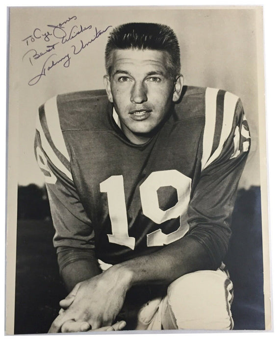 Johnny Unitas Baltimore Colts Signed 11x14 Vintage Photo A10476 BAS COA (Indianapolis)