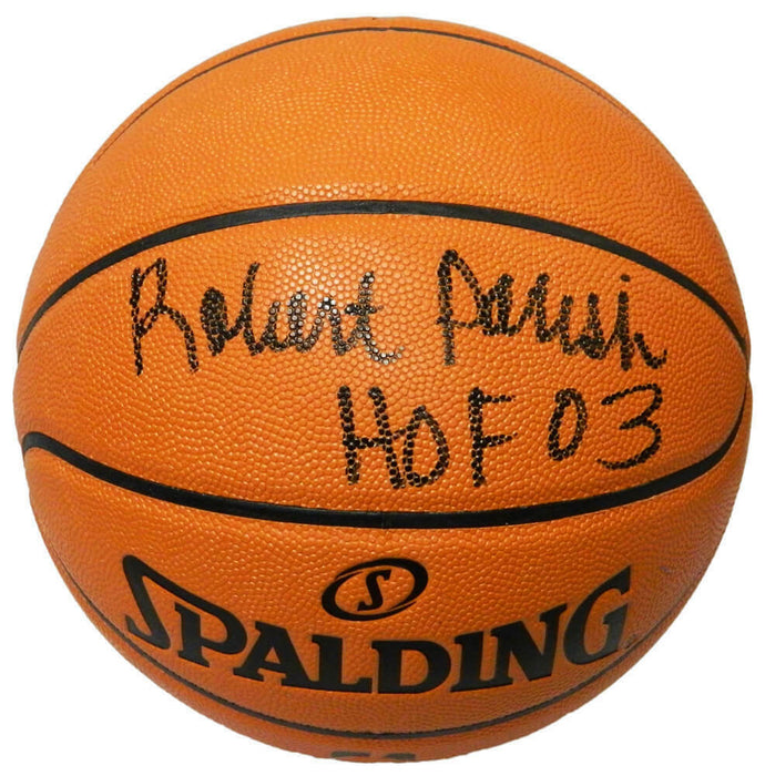 Robert Parish Signed Spalding Game Series Replica NBA Basketball w/HOF'03 (SS COA)