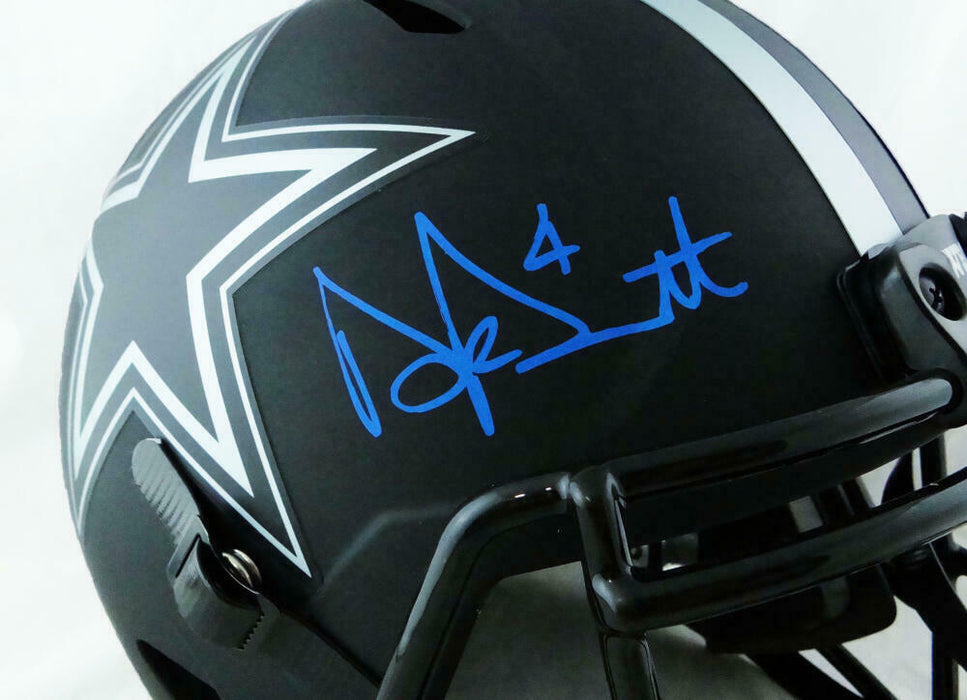 Dak Prescott Signed Dallas Cowboys F/S Eclipse Speed Helmet-BAS COA