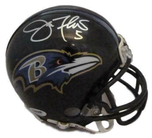 Joe Flacco Baltimore Ravens Signed Mini Helmet (PSA COA)