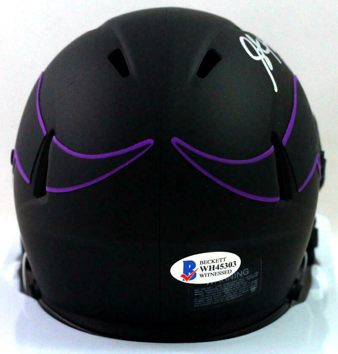 Steve Hutchinson Minnesota Vikings Signed Vikings Eclipse Mini Helmet with HOF *Silver (BAS COA)