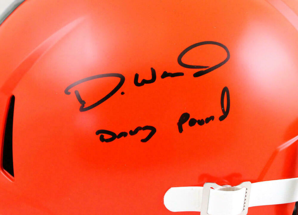 Denzel Ward Cleveland Browns Signed F/S Speed Helmet w/Insc.(BAS COA)