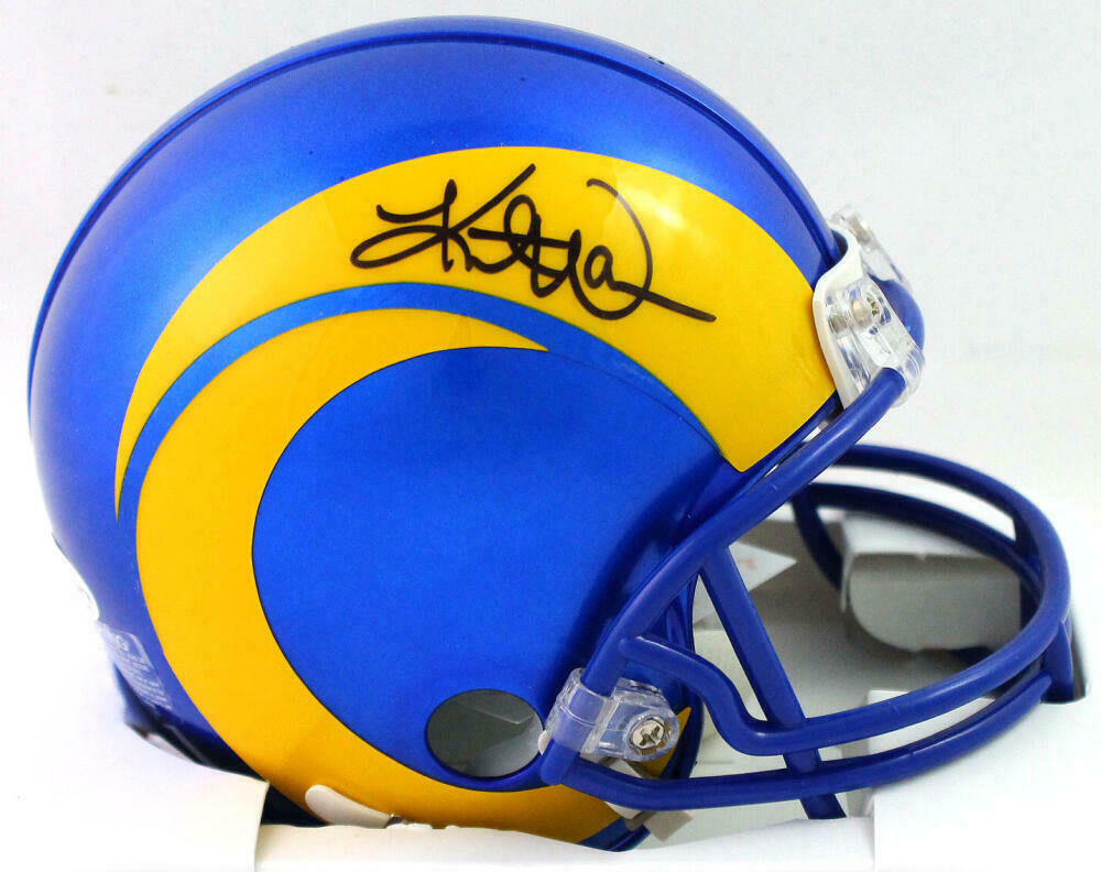 Kurt Warner Signed Los Angeles Rams Speed Flash NFL Mini Helmet