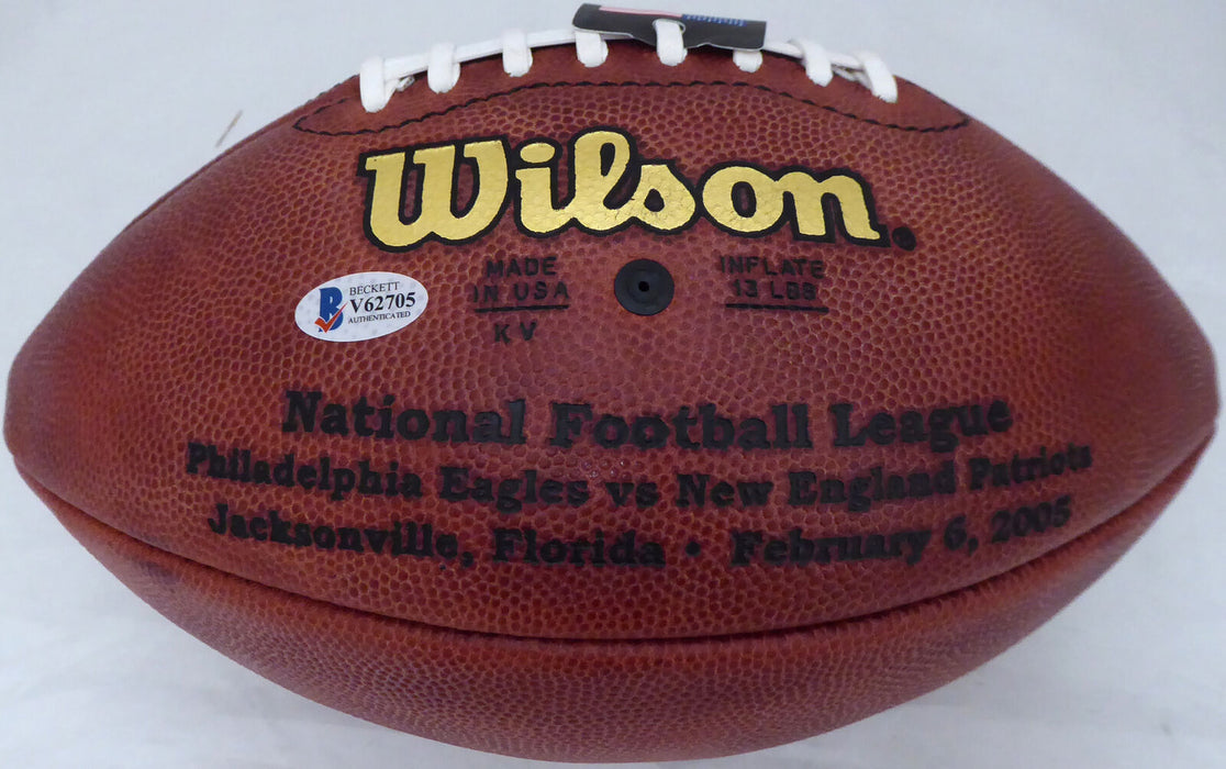 Deion Branch Autographed Wilson NFL SB Leather Football (BAS COA)