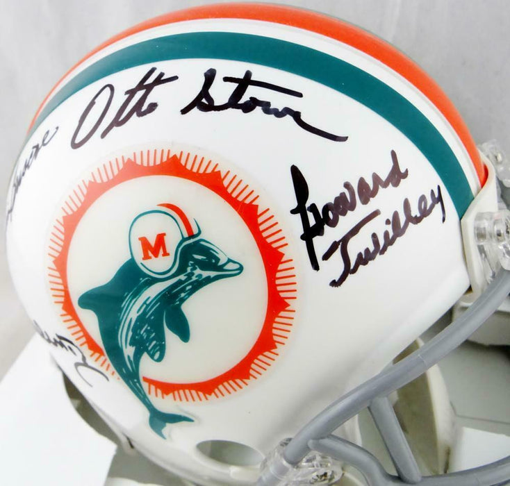 72 Dolphins Miami Dolphins Signed TB Mini Helmet with 9 Signatures *Dolphins 1 (JSA COA), , 