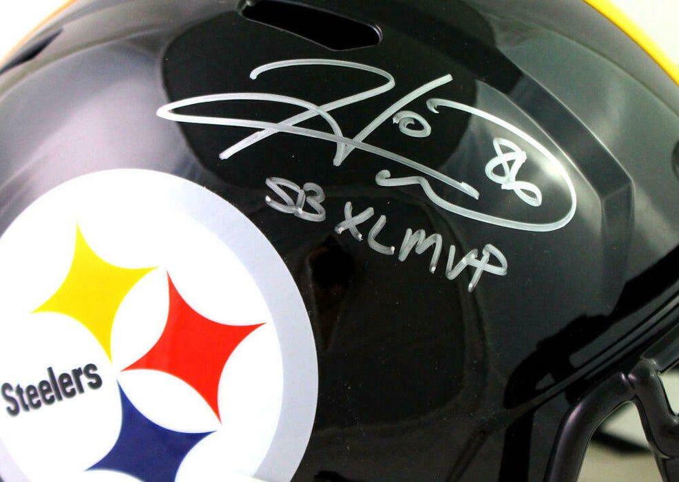 Hines Ward Pittsburgh Steelers Signed Steelers Full-sized Speed Helmet with SB MVP *Silver (BAS COA
